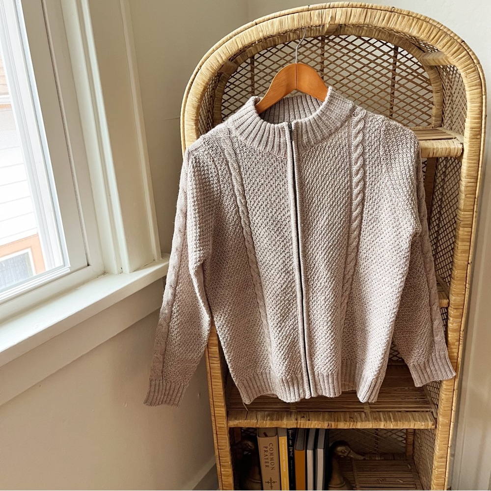 Woolovers Lambswool Zip Front Cardigan